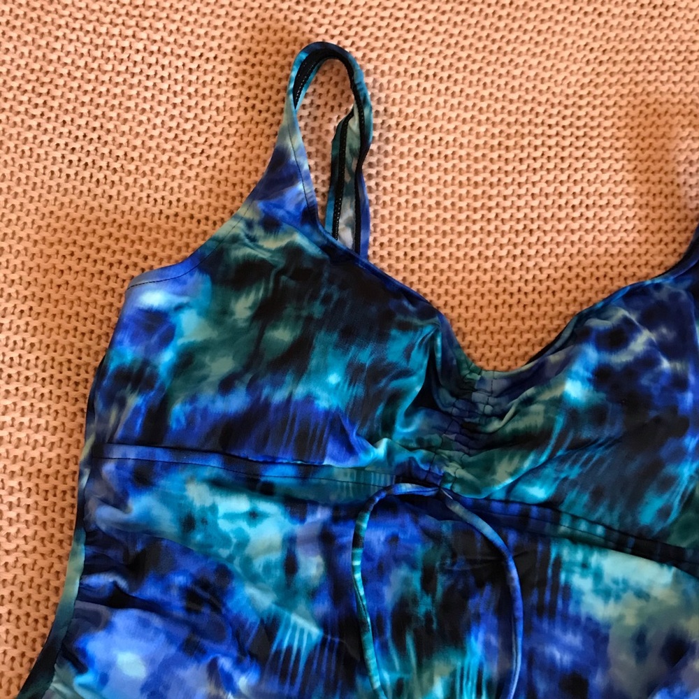 Target one piece blue bathing suit